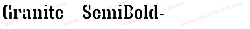 Granite SemiBold字体转换